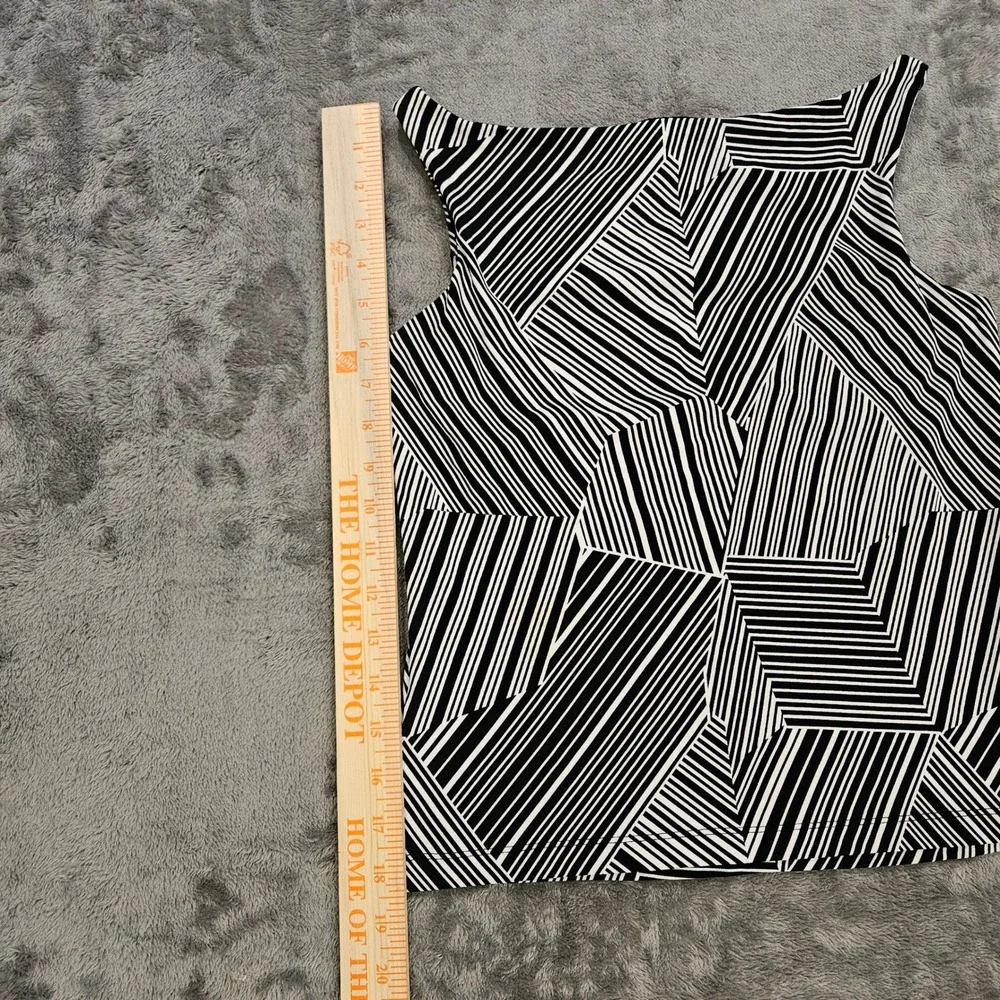 The Limited Womens Geometric Abstract Stripe Sleeveless Boat Neck Shell Top M - Picture 6 of 7